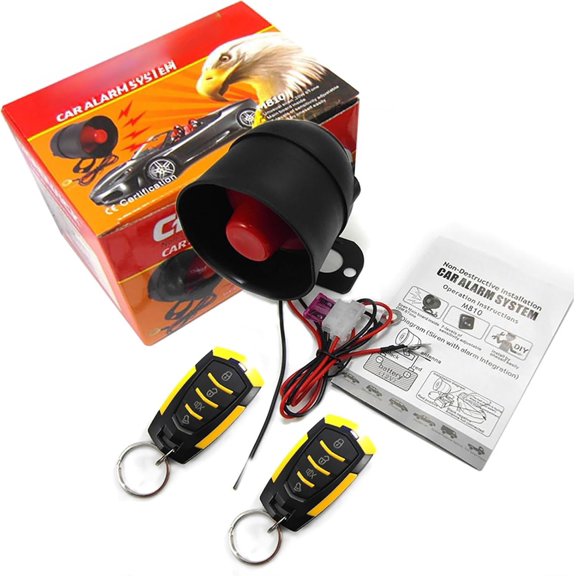 Horn Siren ,Universal    Protection System with 2 Remote Controls,7-Level Sensitivity,12v,Anti- Device,No Thread Trimmin,Non-Destructive Installation (CW-8182)
