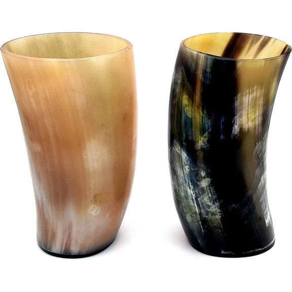 Horn Viking Drinking Mug Cups Tumbler Ale Beer Wine Goblet Tankard Mead Medieval Tumbler Ox Horn Beaker Vessels A Handmade set of 2 from 5MoonSun5