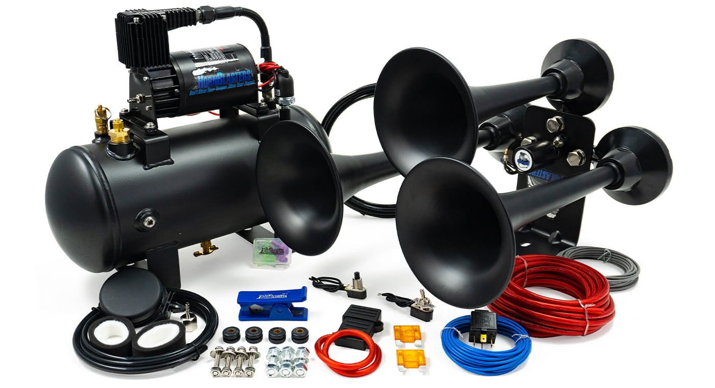 HornBlasters Mini Outlaw 127H Train Horn Kit 1.5 Gallon 120 PSI 12