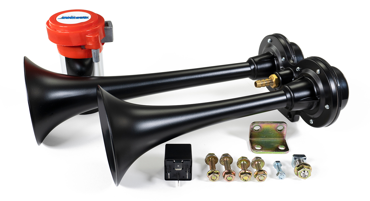 HornBlasters Psychoblasters V2 Stealth Black Electric Air Horn 12