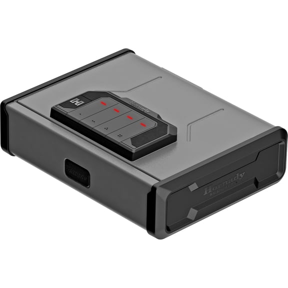 Hornady DIGI-Vault Heavy-Duty Steel Safe, Programmable 4-6 Digit Keypad, Backup Key, Black and Gray
