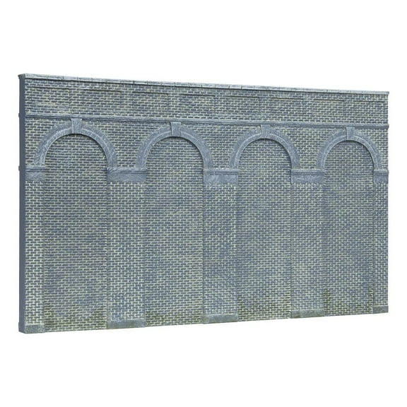 Hornby High Level Arched Retaining Walls x 2 (Engineers Blue Brick)