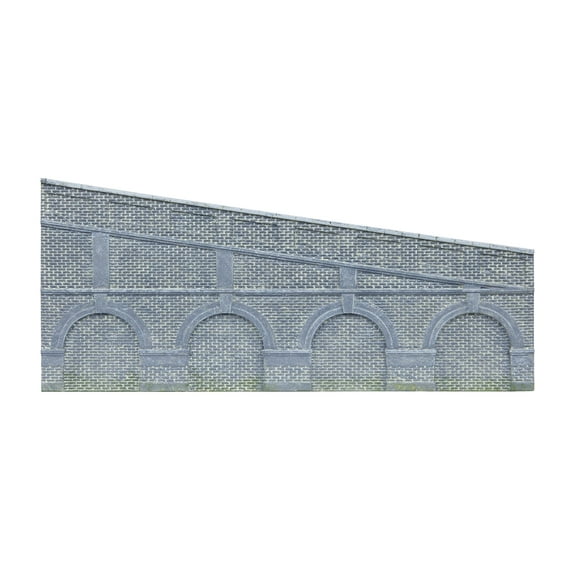 Hornby Mid Stepped Arched Retaining Walls x2 (Engineers Blue Brick)