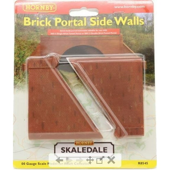 Hornby R8545 OO Scale Brick Portal Side Walls Built up