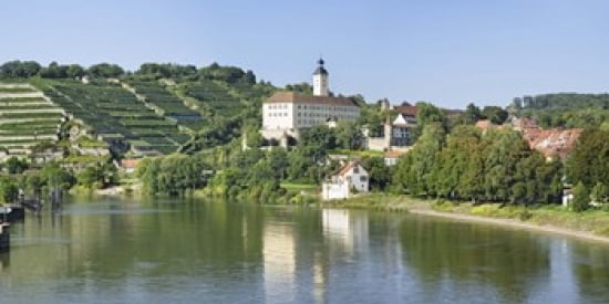 Horneck Castle Gundelsheim Neckar River Baden-Wurttemberg Germany Canvas Art - Panoramic Images (24 x 12)