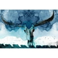 thumbnail image 1 of "Horned Blue" Painting Print on Wrapped Canvas, 1 of 7