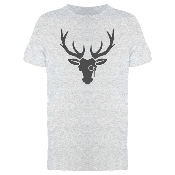 Horned Deer Head T-Shirt Men -Image by Shutterstock, Male Medium