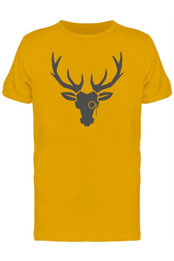 Horned Deer Head T-Shirt Men -Image by Shutterstock, Male Small
