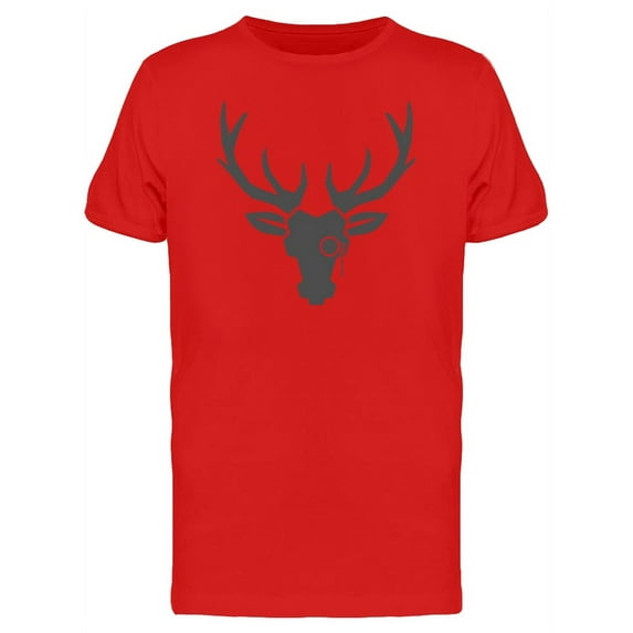 Horned Deer Head T-Shirt Men -Image by Shutterstock, Male XX-Large
