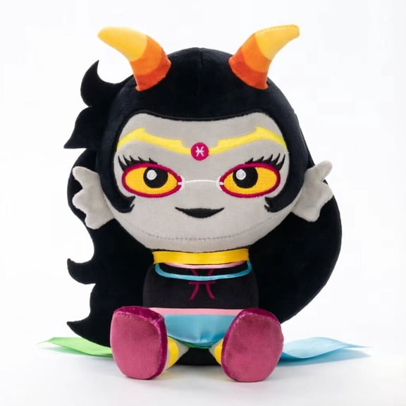 Horned Demon Girl Stuffed Plush Doll, Colorful Fantasy Character Plush Toy, Soft Collectible Gift for Teens & Cartoon Fans