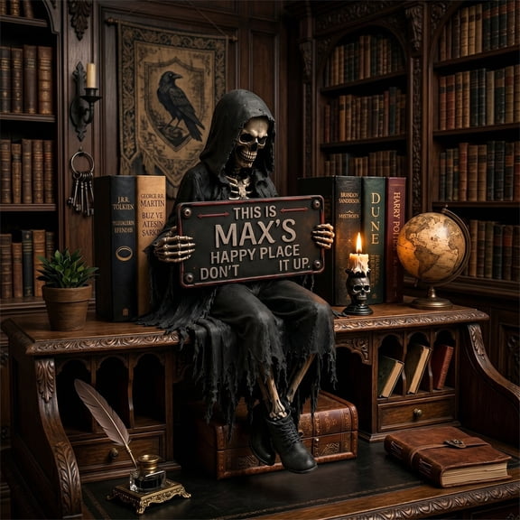 Horned Demon Gothic Resin Figurine, Intricate Matte Finish Skull Base Compact Statue, Desktop Collectible Decor for Bookshelf Office Desk Gaming Cabinet Gothic Occult Hobby Enthusiast