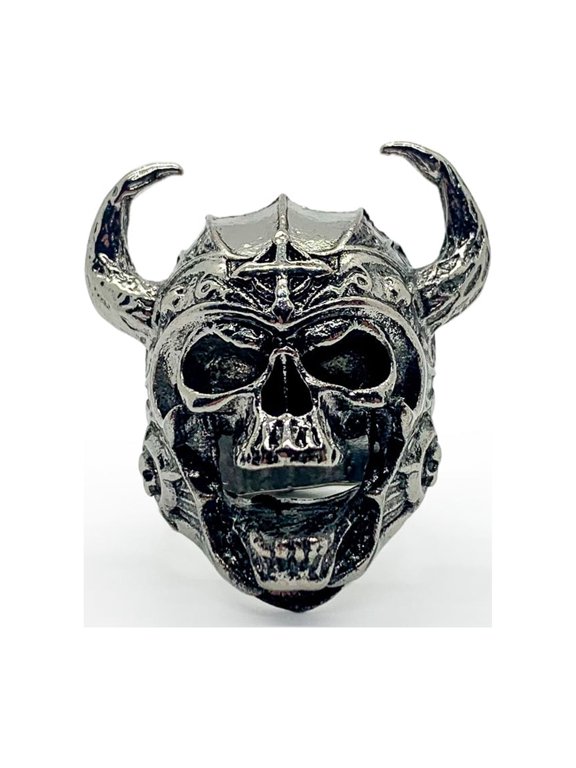 Horned Devil Skull Ring Stainless Steel