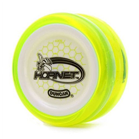 Hornet Duncan Clear Yellow Green with White Cap Looping Yo Yo