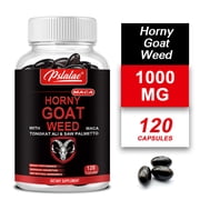 Horny Goat Weed Capsules - with Maca, Tribulus Terrestis, L-Arginine - Boosts Energy and Endurance, Increases Muscle Mass, and Promotes Men's Health - 120 Count