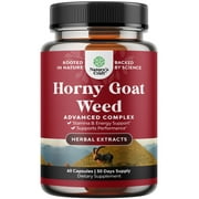 Horny Goat Weed Extract Complex - Invigorating Blend with Tribulus Saw Palmetto L Arginine and Tongkat Ali Extract and Maca Root for Men and Women for Enhanced Energy and Stamina - 60 Capsules