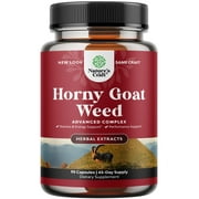 Horny Goat Weed Extract Complex - Invigorating Blend with Tribulus Saw Palmetto L Arginine and Tongkat Ali Extract and Maca Root for Men and Women for Enhanced Energy and Stamina - 90 Capsules