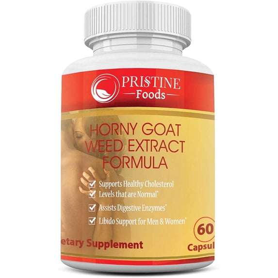 Pristine Supplements Horny Goat Weed Extract Supports Energy, Stamina & Performance 60 ct.