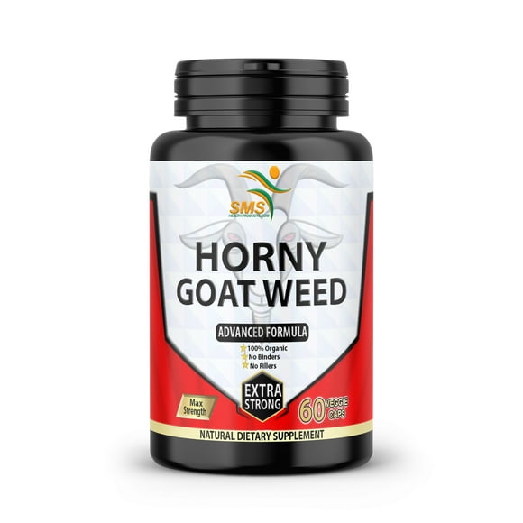 Horny Goat Weed Extract  Immune Support  Helps Increase Drive and Stamina  Natural Testosterone Booster - For Men and Women  60 Capsules