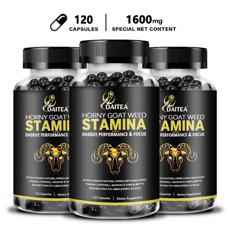 Horny Goat weed Extract for Men & Women. 1000mg Epimedium Icariin, Maca