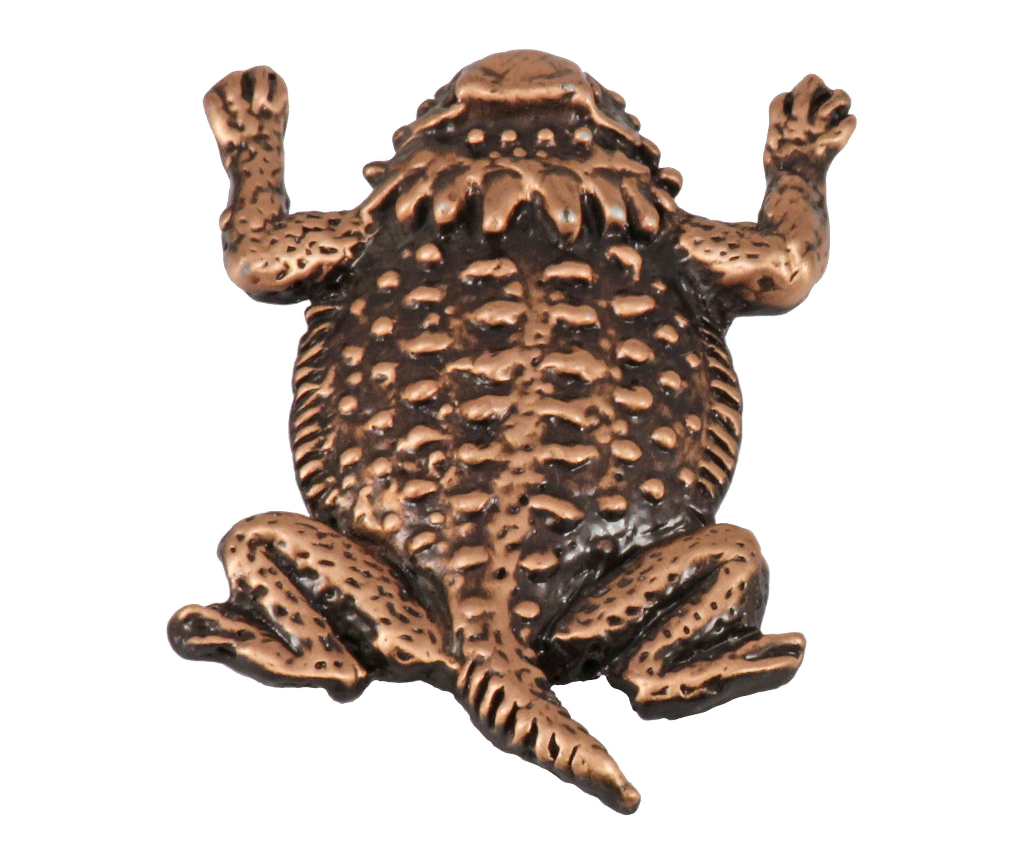 Horny Toad, Horned Lizards, Horned Frog, Reptile, Phrynosomatidae Reptiles,  Copper Plated, Hat, Lapel, Brooch, Pin, Pins, Made in USA, Over 30 Reptiles  Designs Available. Creative Pewter Designs.AC061 