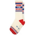 thumbnail image 1 of Horny for Book, Gumball Poodle Novelty Gift Socks for Men, Women and Teens, Unisex Crew Socks ( Made in the USA ), 1 of 5