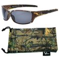 thumbnail image 1 of Hornz Brown Forest Camouflage Polarized Sunglasses for Men Full Frame & Free Matching Microfiber Pouch - Brown Camo Frame - Smoke Lens, 1 of 6