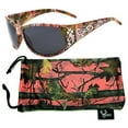 thumbnail image 1 of Hornz Pink Camouflage Polarized Sunglasses Country Girl Style Camo & Free Matching Microfiber Pouch - Pink Camo Frame - Smoke Lens, 1 of 4