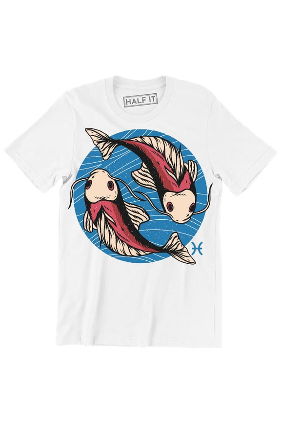 Horoscope Pisces zodiac Sign Cute Two Fish Men's T-Shirt