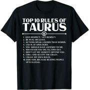 Horoscope Symbols Astrology Sign Top 10 Rules Of Taurus T-Shirt