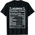 thumbnail image 1 of Horoscope Zodiac Sign Astrology Nutrition Facts Scorpio T-Shirt, 1 of 4