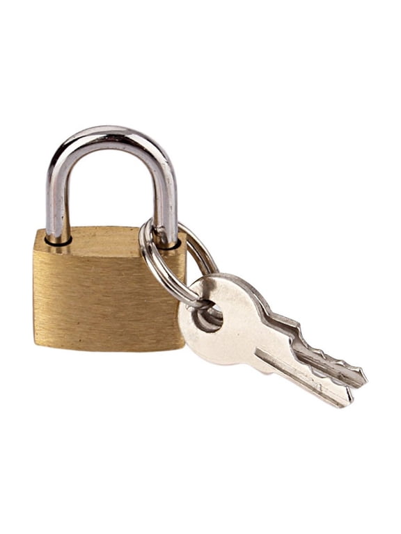 20Mm Small Brass Padlock, Suitcase Luggage Lock with 3 Keys for Backpack, Mailbox, Diary (1Pc)