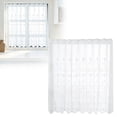 thumbnail image 1 of Horplkj 29X24 Inch White Short Curtains, Light Filtering Voile Drapes for Small Kitchen, Bathroom, room (1 Panel), 1 of 7