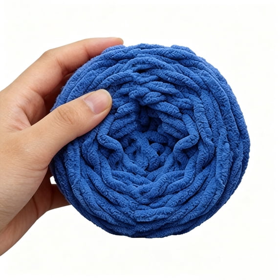 Horplkj Chunky Yarn, Bulky Yarn Super Soft Acrylic 7-8mm for Hand Knitting, Washable Pill-Resistant Diy Blanket Scarf Sweater Craft (Navy Blue)