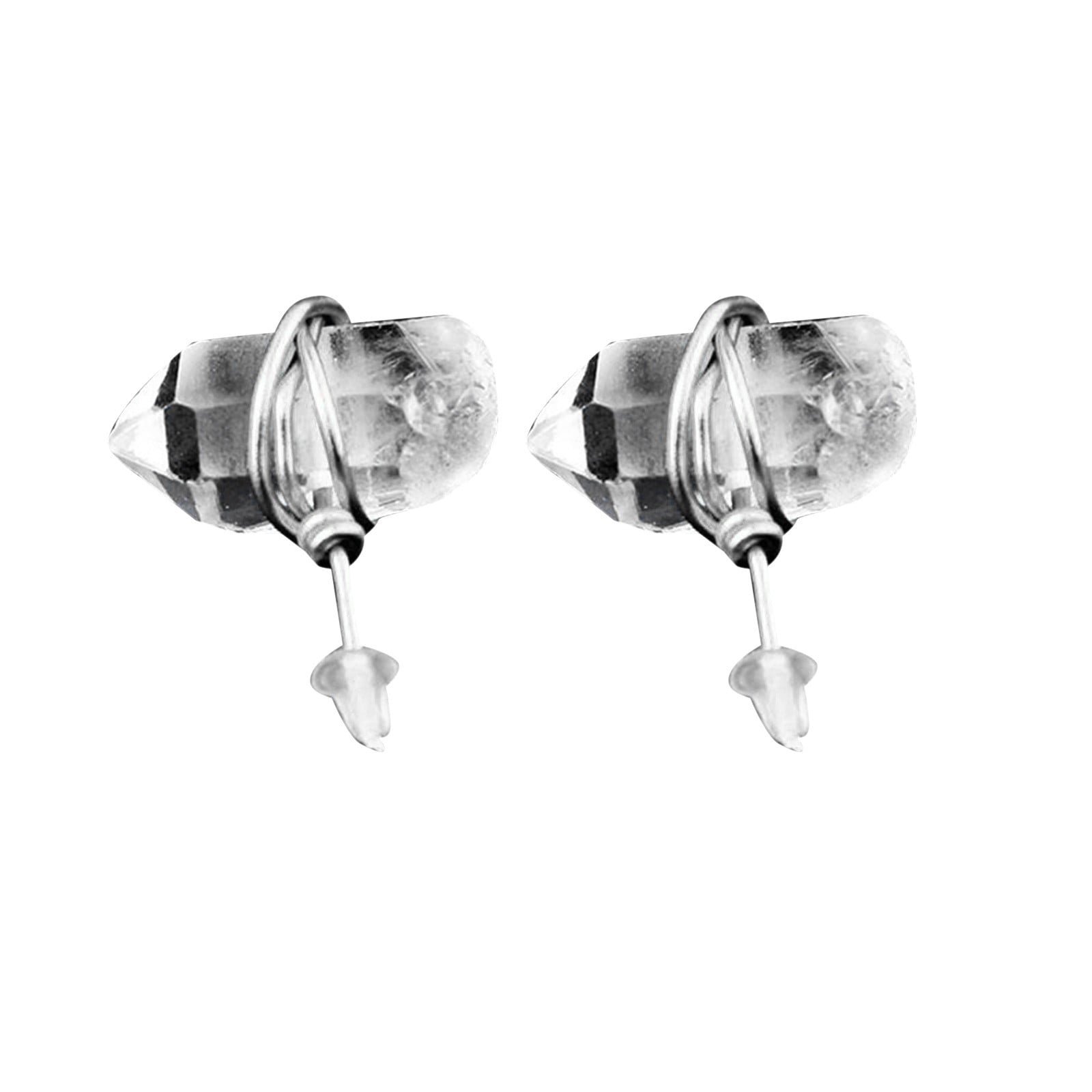 Horplkj Clearance Sexy Diamond Natural Stone Earrings Crystal Irregular ...