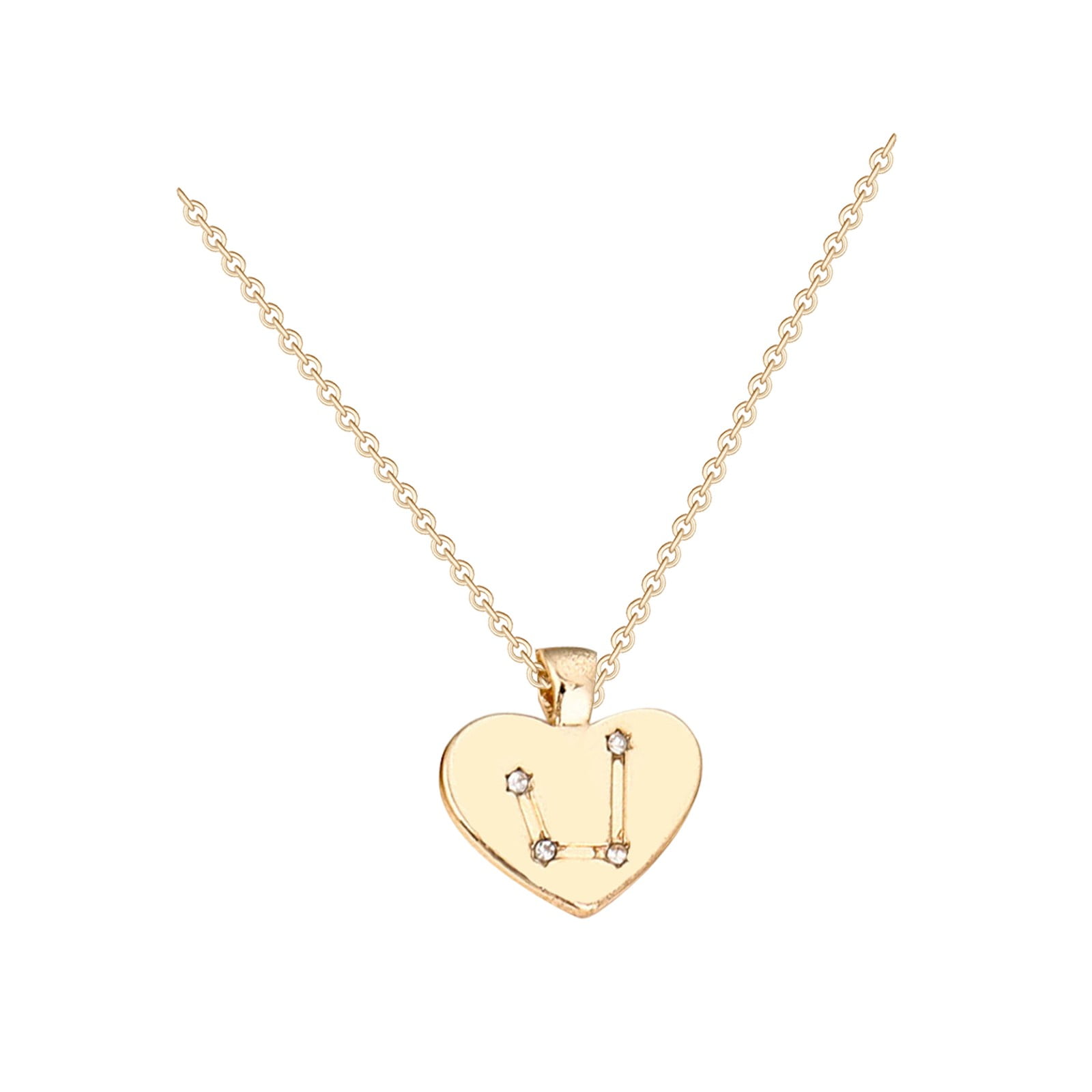 Horplkj Clearance Zodiac Necklace with Heart Shaped Diamond Pendant and ...