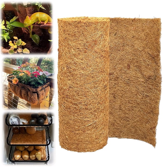 Horplkj Coconut Coir Liner Sheet, Cut To Size Planter Mat for Hanging Baskets, Window Boxes, Reptile Terrarium (1Pc)