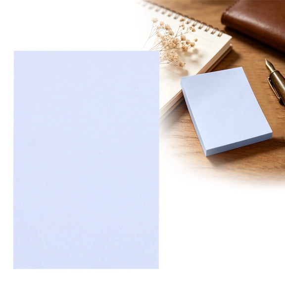 Horplkj Morandi Color Sticky Notes 100 Sheets, Pastel Thick Paper Tearable Adhesive Notes, Sch Memo Pads for Studs, Classroom, Office, Home,(Blue)