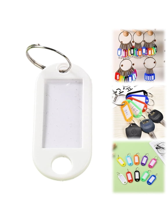 Plastic Key Tags, Colorful Keychain Tags, Writable Durable Identification Labels for Organization & Categorization