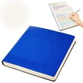 thumbnail image 1 of Horplkj Pu Leather Grid Notebook 22X20.6cm, 228 Pages Graph Paper Journal with Ribbon Bookmark for Students Artists Dark Blue, 1 of 8