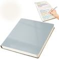 thumbnail image 1 of Horplkj Pu Leather Grid Notebook 22X20.6cm, 228 Pages Graph Paper Journal with Ribbon Bookmark for Students Artists Light Blue, 1 of 7