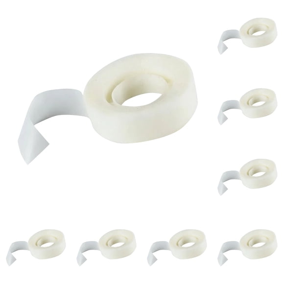 Horplkj Scotch Tape, Clear Invisible Adhesive Tape for Gift Wrapping & Office, Multi-Purpose Glossy Finish Refill Tape for Home, Craft, Sealing 10Pcs (White)