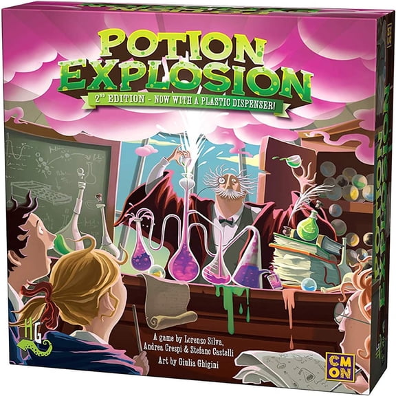 Horrible Guild: Potion Explosion 2nd Edition, Expansion, Now with a Plastic Dispenser, Durable Plastic, 2 to 4 Players, 30 to 45 Minute Play Time, For Ages 14 and up