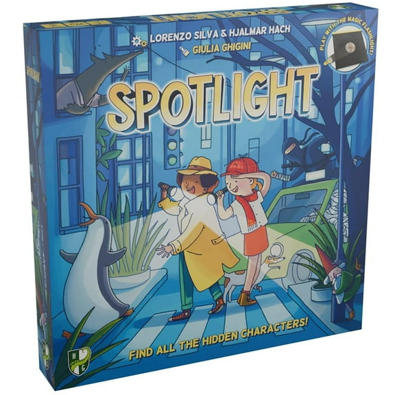 Horrible Guild: Spotlight - Family Board Game, Find Hidden Pictures With Your Magic Flashlight, Co-Op & Competitive, Ages 6+, 1-5 Players, 15 Min