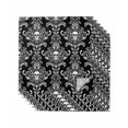 thumbnail image 1 of Horrible Skull Cloth Napkins Set of 6 Reusable Dinner Napkins, Halloween Black Flowers Skeleton Cocktail Napkin Washable Table Napkins for Wedding/Holiday Party/Baby Shower 20"x20", 1 of 7