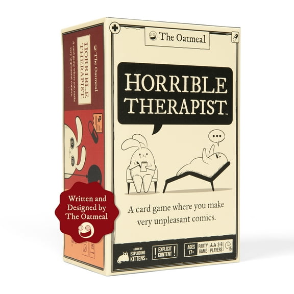 Horrible Therapist by Exploding Kittens: 3-8 Players - Ages 17+ - 15 Minutes to Play - Comic Building Card Game - Ideal for Party, Game Night
