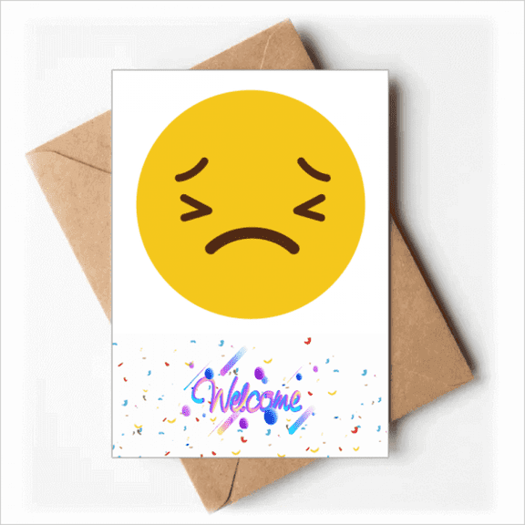 Horrible Yellow Cute Online Chat Welcome Back Greeting Cards Envelopes Blank
