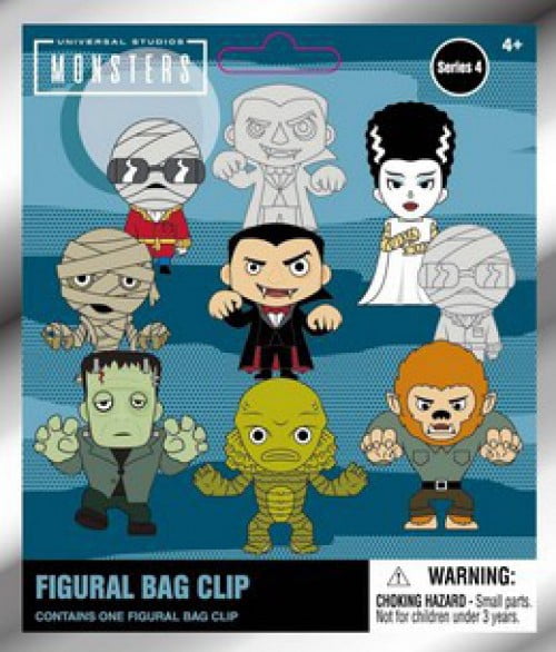 Horror 3D Figural Foam Bag Clip Universal Monsters Series 4 Mystery ...