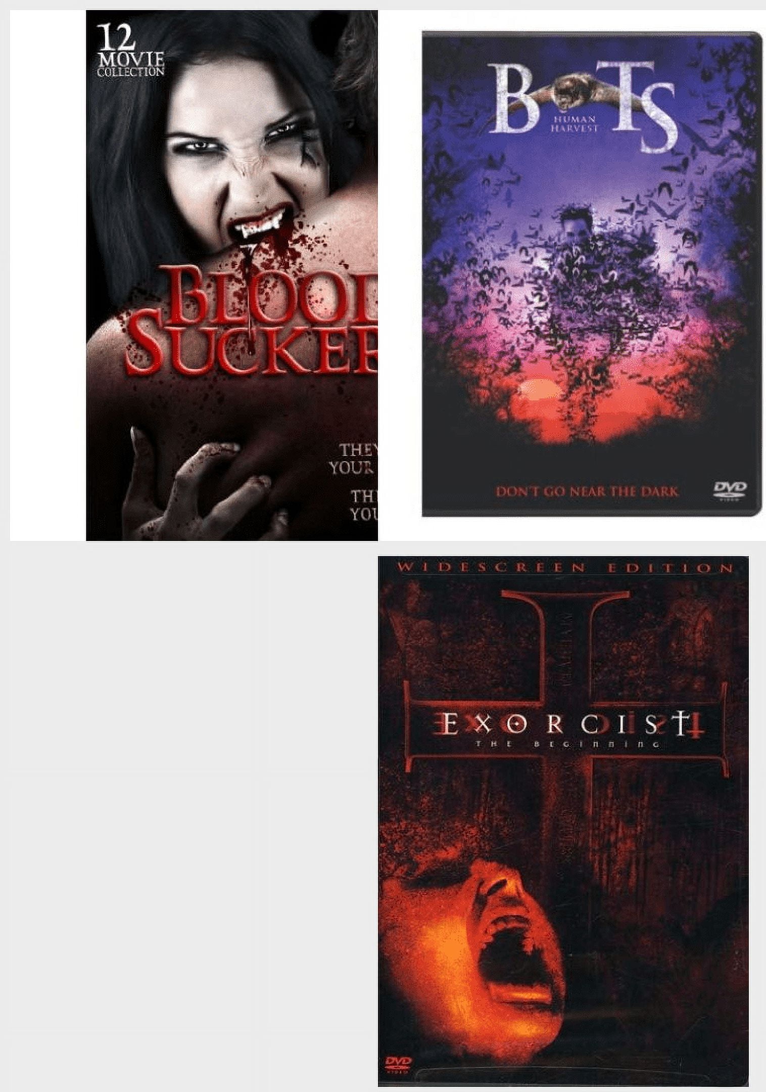 Horror 4 Pack DVD Bundle 12 Movies Bloodsuckers Collection, Bats