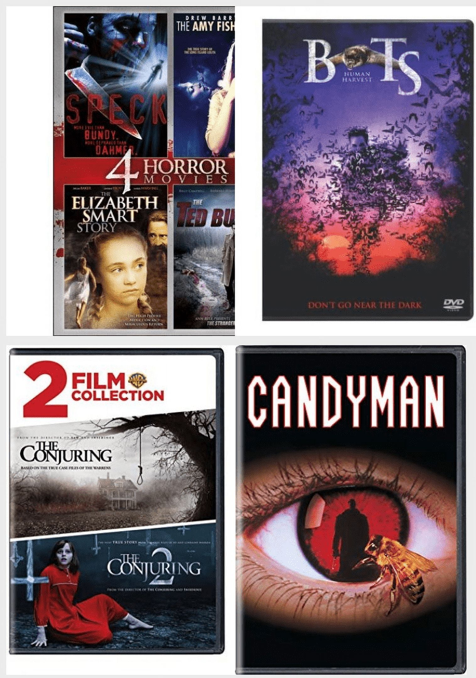 Horror 4 Pack DVD Bundle 4Movie Horror Pack, Bats Human Harvest, 2