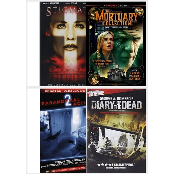 Horror 4 Pack DVD Bundle: Stigmata, The Mortuary Collection, Paranormal Activity 2, Diary of the Dead